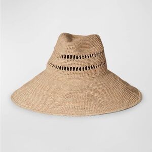 Janessa Leone Tan Woven Hat